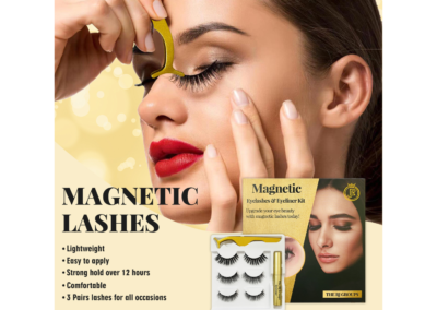 3/6 Pairs Magnetic Eyelashes & Eyeliner Kit Available in US